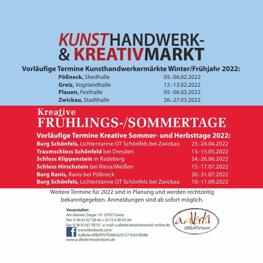  Kunsthandwerk- und Kreativmarkt Greiz - Foto 1