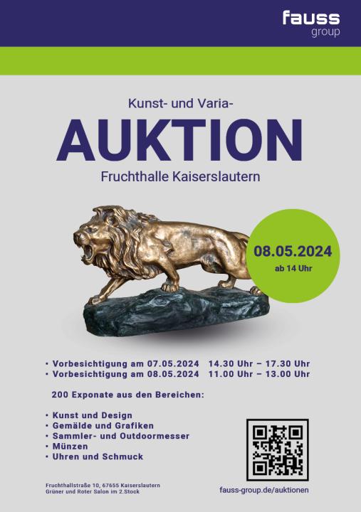  Kunst- und Varia-Auktion in der Fruchthalle Kaiserslautern am 8.Mai - Foto 1