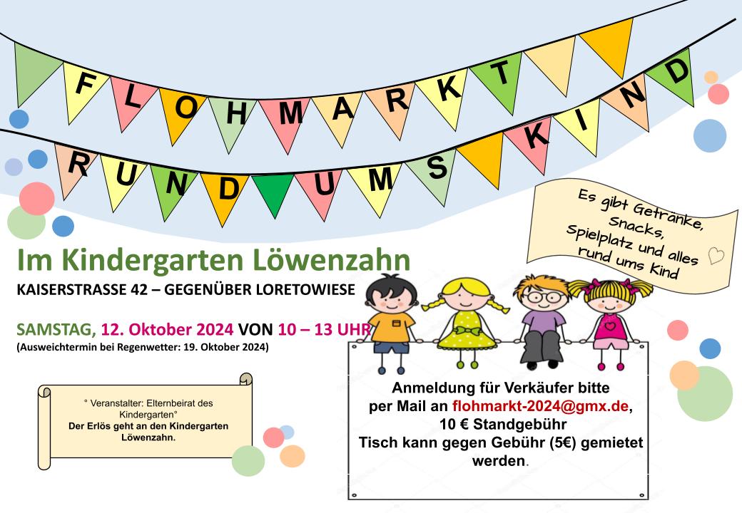  Flohmark "Rund ums Kind" im Kindergarten Löwenzahn - Foto 1