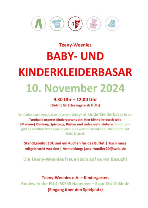  Baby- und Kinderkleiderbasar bei den Teeny-Weenies + Kuchen! - Foto 1