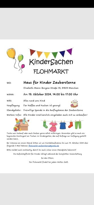  Kindersachenflohmarkt HfK Zaubersterne Messestadt Ost München - Foto 1