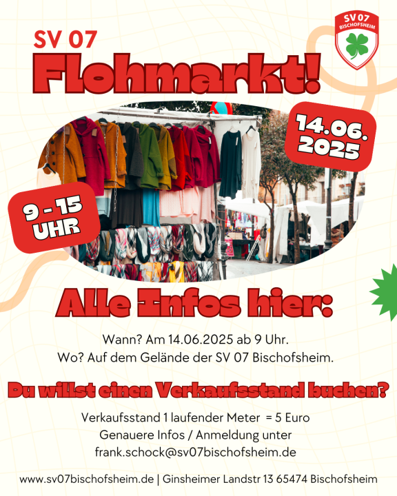 Flohmarkt bei der SV 07 Bischofsheim - Foto 1