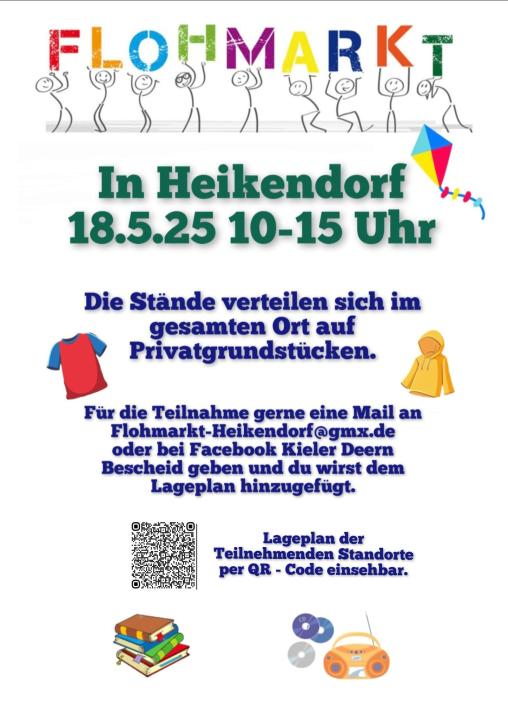 Heikendorfer Dorfflohmarkt am 18. Mai 2025 – über 180 Stände im ganzen Ort - Foto 2
