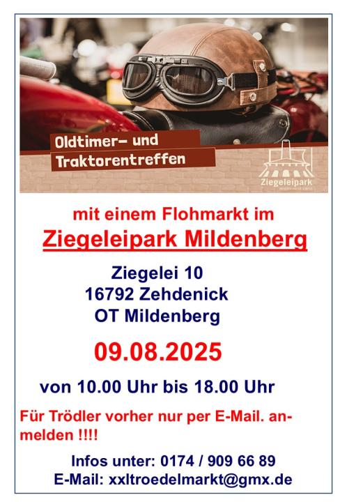 Oldtimertreffen mit einem Flohmarkt im Ziegeleipark in Mildenberg - Foto 1