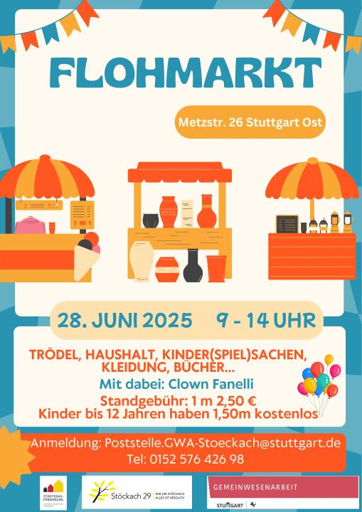 Nicht gewerblicher Straßenflohmarkt in Stuttgart Ost am Stöckach, 70190 Stuttgart - Foto 1
