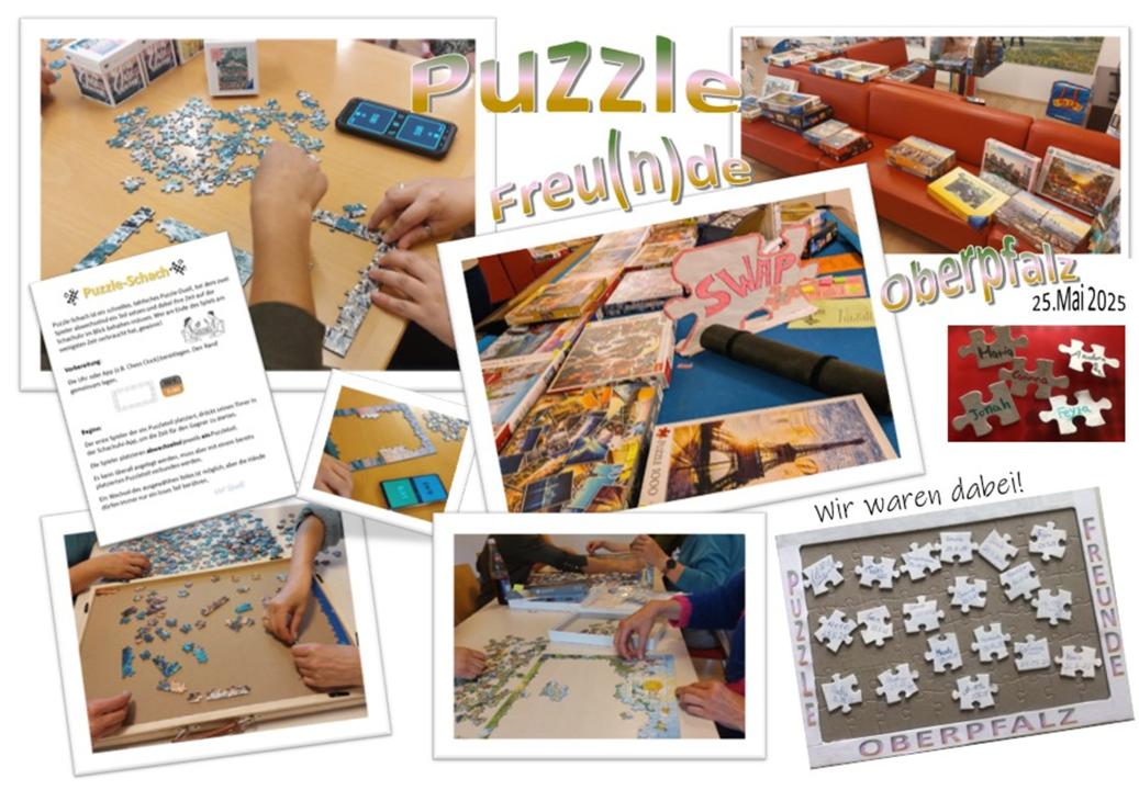 Puzzle Freunde Treffen mit Puzzle TAUSCH FLOHMARKT im Schützenheim Schmidmühen Oberpfalz Regensburg - Foto 2