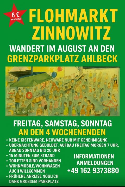 Flohmarkt Zinnowitz am Grenzparkplatz Ahlbeck - Foto 1