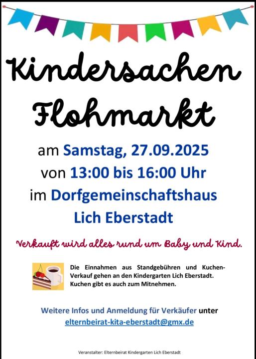  Kinderflohmarkt im DGH Lich-Eberstadt! - Foto 1
