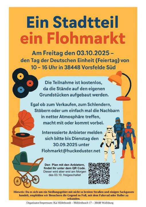 Stadtteilflohmarkt in Vorsfelde Süd / Dorfflohmarkt - Foto 1