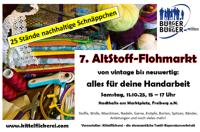 7. AltStoff-Flohmarkt für nachhaltiges Handarbeiten in Freiberg am Neckar - Foto 1