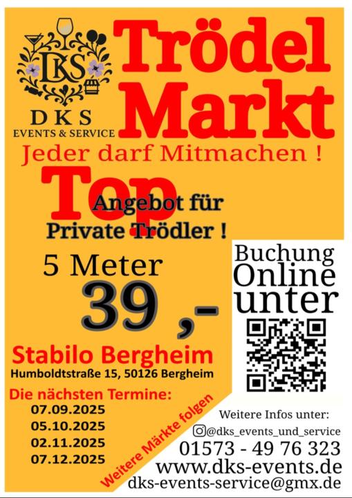  Trödelmarkt am Stabilo Bergheim, Angebot Privater Trödel: 5 Meter 39 € - Foto 1