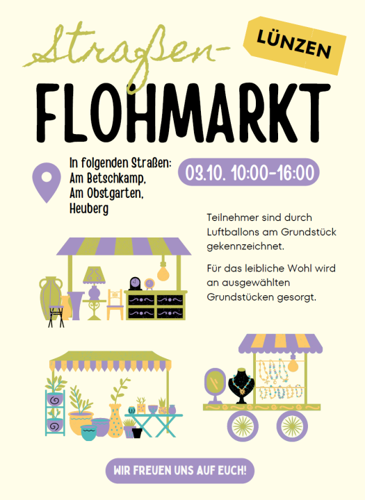  Großer Straßenflohmarkt in Lünzen! - Foto 1
