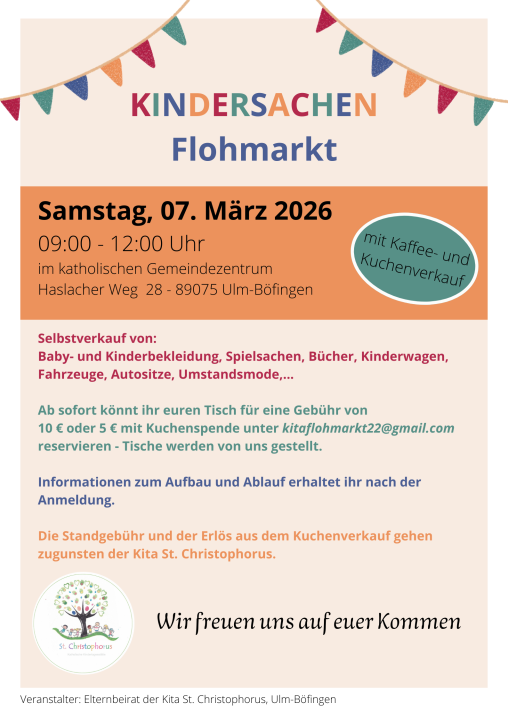  Kindersachen Flohmarkt Böfingen - Foto 1