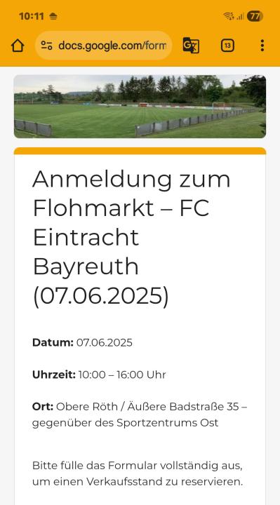  Eintracht Bayreuth Flohmarkt - Foto 1