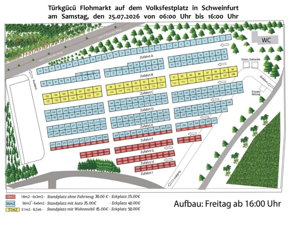 Legendärer Flohmarkt Deutsch-Türkischer Flohmarkt auf dem Schweinfurter Volksfestplatz - Foto 1