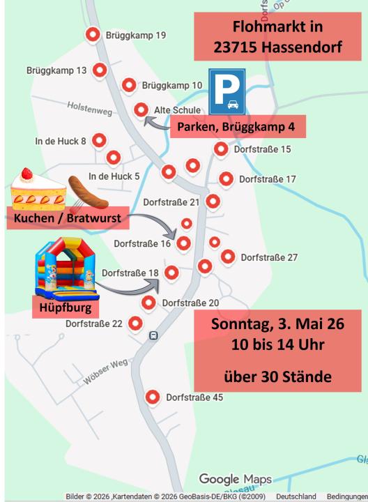  Dorfflohmarkt in 23715 Hassendorf - Foto 2