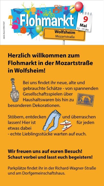  Straßen-Flohmarkt in Wolfsheim,  Mozartstrasse - Foto 1