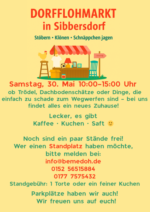  Dorfflohmarkt in Eutin-Sibbersdorf am 30.5.26 - Foto 1