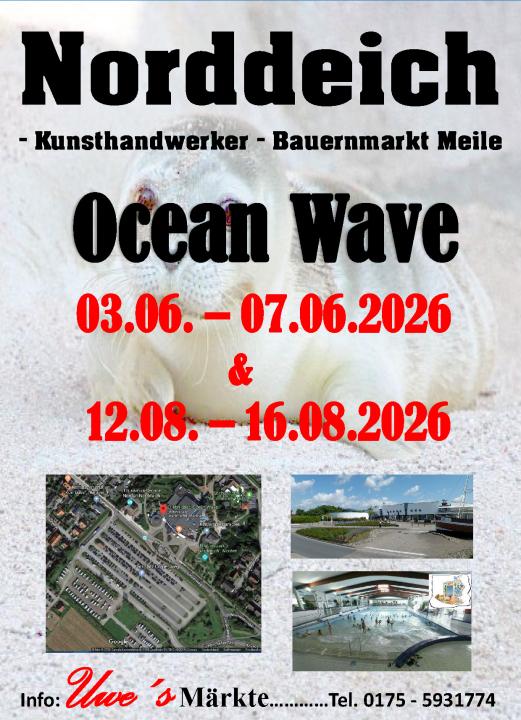  Kunsthandwerker- und Bauernmarkt Norddeich Ocean Wave Juni 2026 - Foto 1