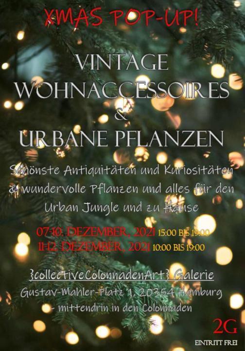  XMAS POP-UP HAMBURG Vintage Wohnaccessoires & Urbane Pflanzen - Foto 1