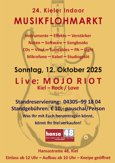  24. Kieler Indoor-Musikflohmarkt - Live: MOJO RIOT - Kiel - Rock, Love! - Foto 1
