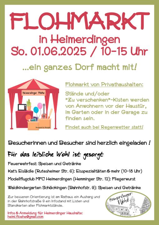 "Heimerdinger Flöhe" Dorfflohmarkt/Garagenflohmarkt - Foto 1