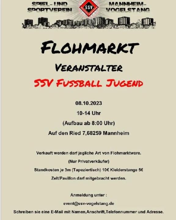  Flohmarkt SSV Abteilung Jugend Fußball Mannheim - Foto 1