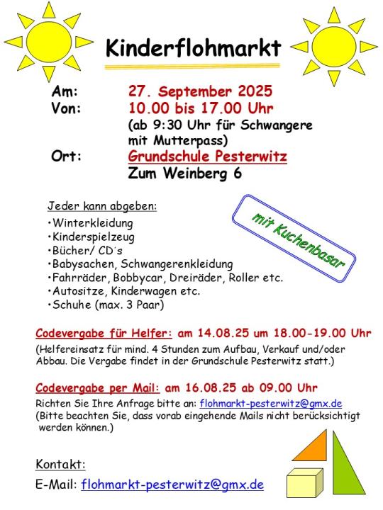 Kindersachenflohmarkt Pesterwitz - Foto 1