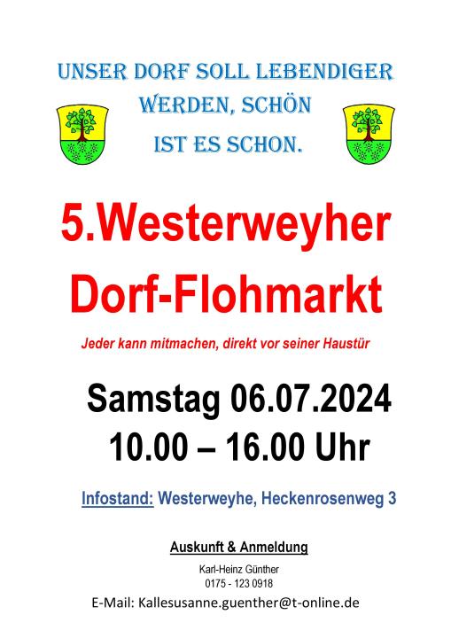  5. Dorf-Flohmarkt Westerweyhe - Foto 1