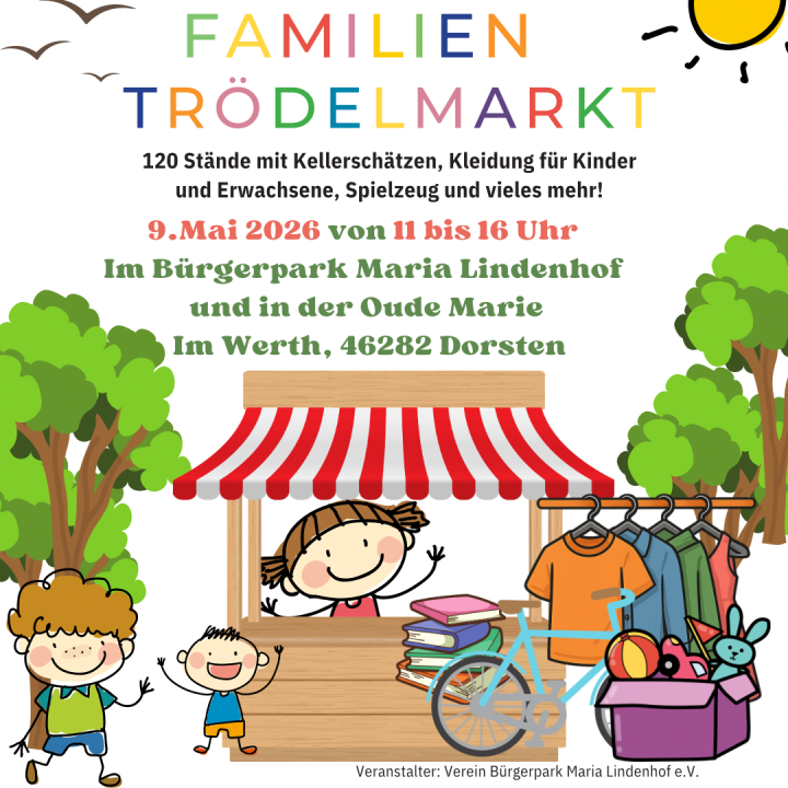  GROSSER Familientrödelmarkt im Bürgerpark Maria Lindenhof Dorsten - Foto 1