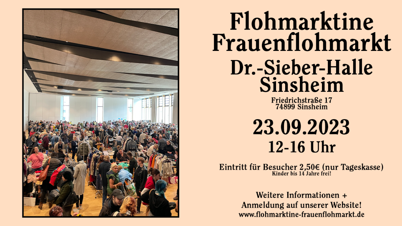  Flohmarktine Frauenflohmarkt in der Dr.-Sieber-Halle Sinsheim am 23.09.2023 - Foto 1