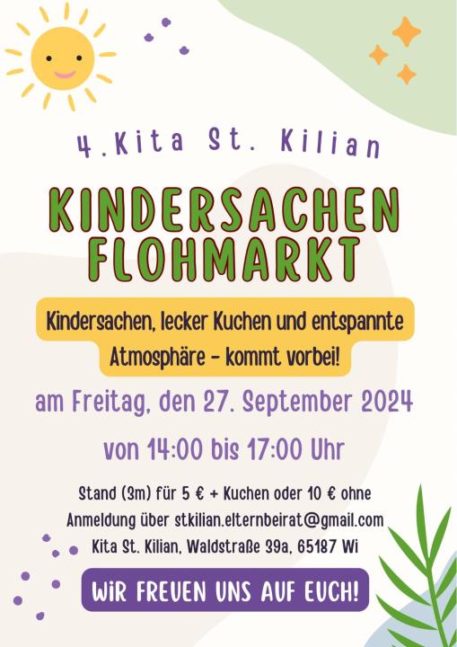  4. Kindersachenflohmarkt Kita St.Kilian Wiesbaden - Foto 1