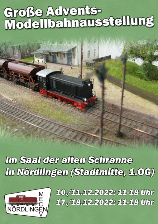  Advents-Modellbahnausstellung in der alten Schranne des MEC Nördlingen e.V. - Foto 1