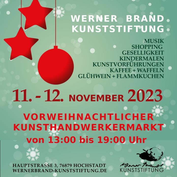  Vorweihnachtlicher Kunsthandwerkermarkt in den Räumen der Werner Brand Kunststiftung - Foto 1