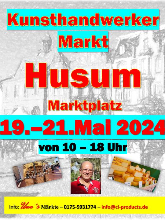  Husum Marktplatz Kunsthandwerker- und Bauernmarkt Pfingstmarkt - Foto 1