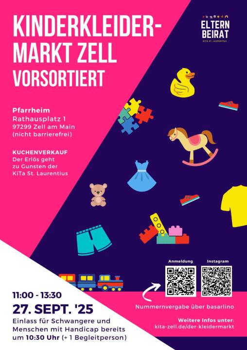 Vorsortierter Kinderkleidermarkt, Zell am Main - Foto 1