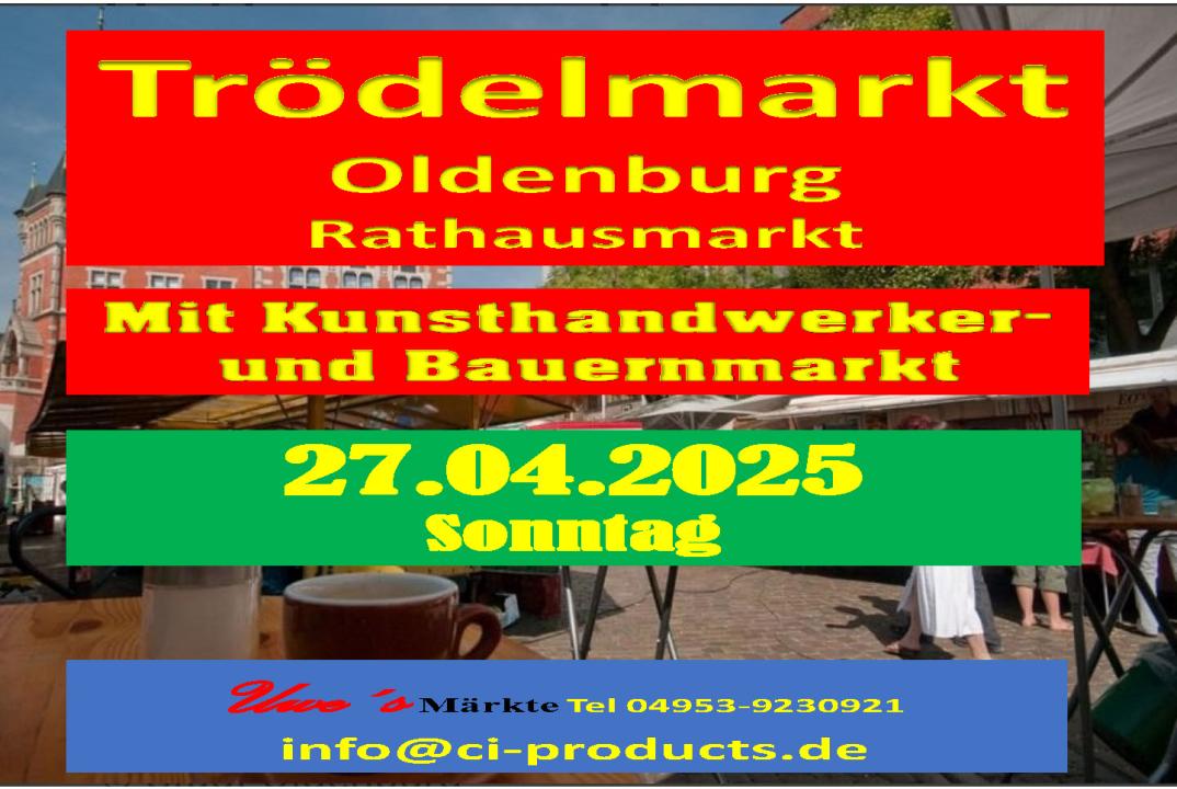  Oldenburg Trödelmarkt, Flohmarkt Kunsthandwerker- und Bauernmarkt 2025 - Foto 2