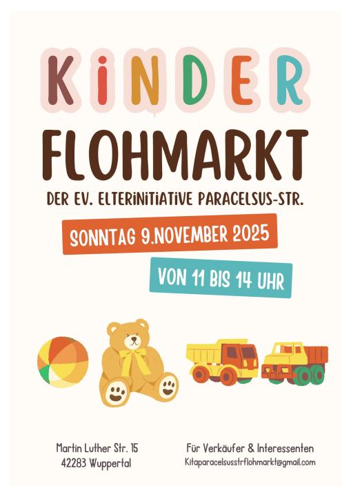 Kinderflohmarkt der evangelischen Elterninitiative Paracelsusstraße - Foto 1