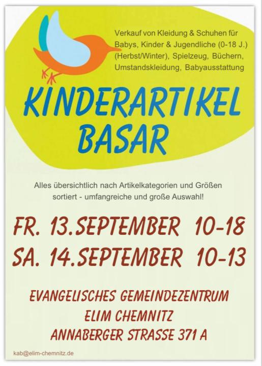  Kinderartikelbasar der Elim Gemeinde Chemnitz - Foto 1