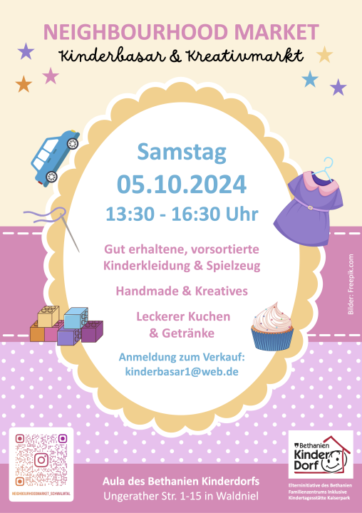  Neighbourhood Market – Kinderbasar & Kreativmarkt - Foto 1