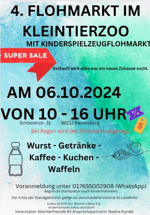  Flohmarkt im Kleintierzoo 10 - 16 Uhr - Foto 1