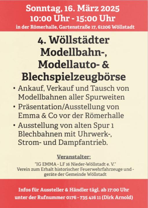  Wöllstädter Modellbahn-, Modellauto- & Blechspielzeugbörse - Foto 1