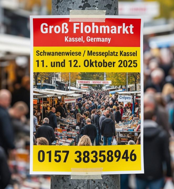  Groß-Flohmarkt auf der Schwanenwiese / Messeplatz Kassel Samstag + Sonntag 2 Tage - Foto 1