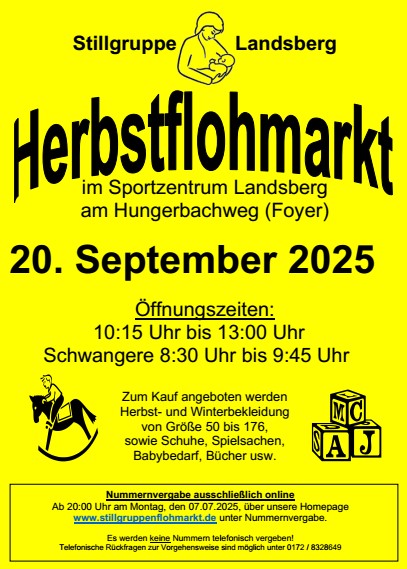  Herbstflohmarkt der Stillgruppe Landsberg - Foto 1