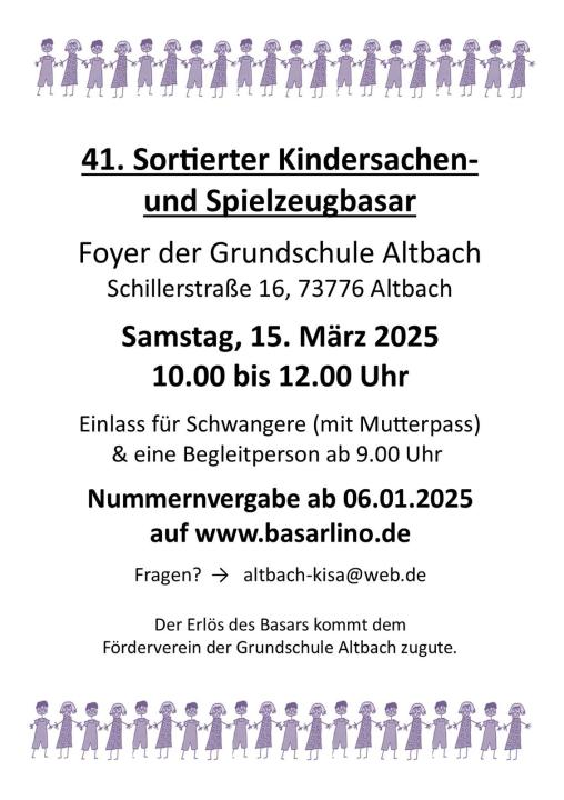  Sortierter Kindersachen- und Spielzeugbasar in Altbach - Foto 1