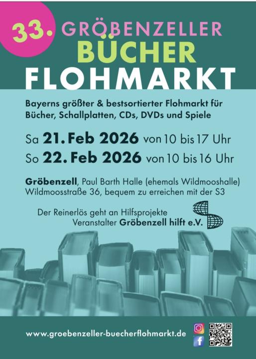  33. Gröbenzeller Bücherflohmarkt  2026 - Foto 2