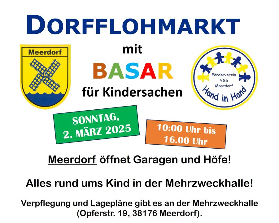  Meerdorfer Dorfflohmarkt mit Kinderbasar - Foto 1