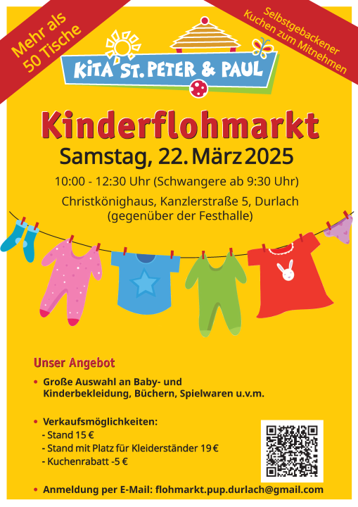  KITA-Flohmarkt St. Peter & Paul Durlach am 22.03.25 - Foto 1