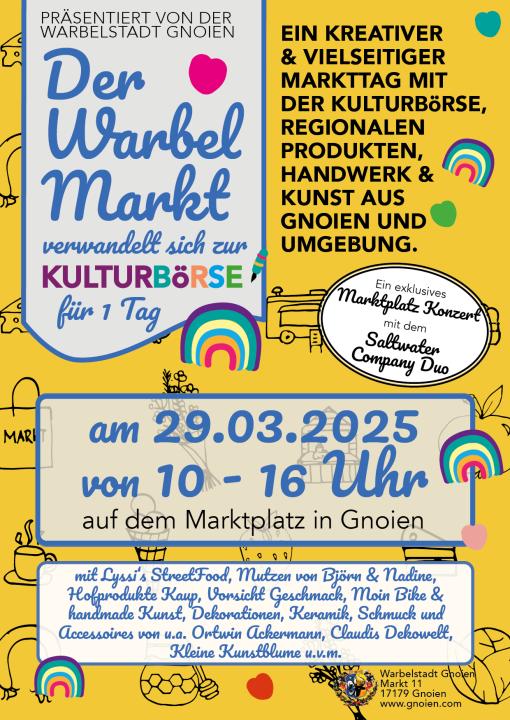  Der Warbel Markt verwandelt sich für 1 Tag zur KULTURBöRSE Gnoien - Foto 1