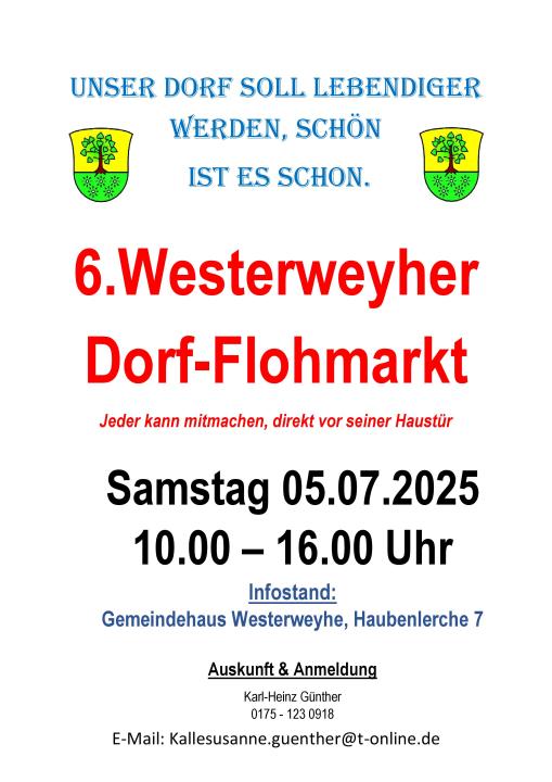  6. Dorf-Flohmarkt Westerweyhe - Foto 1